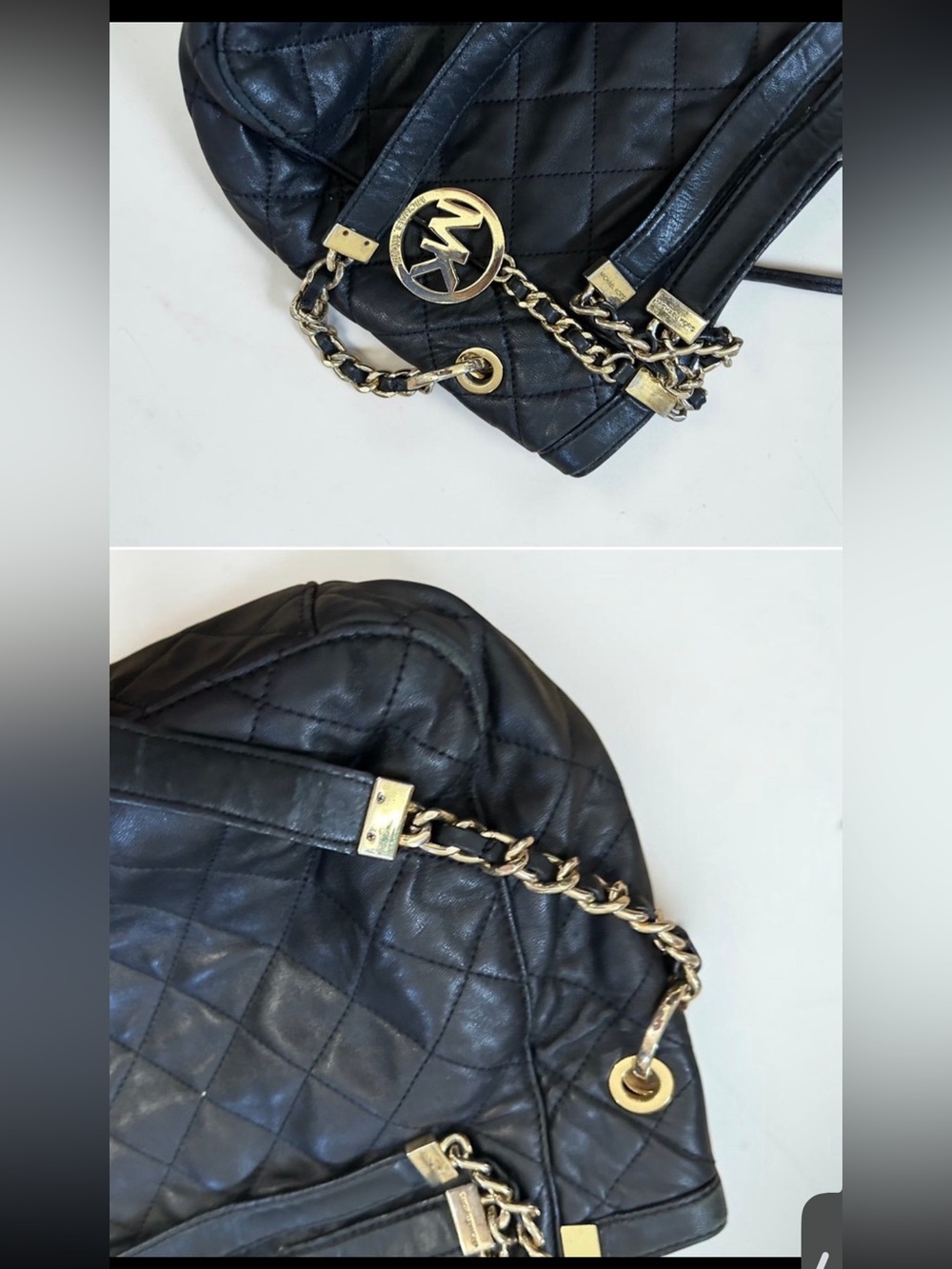 Michael Michael Kors Susannah Shoulder Tote Bag AI-1306 Quilted Leather - Picture 11 of 13